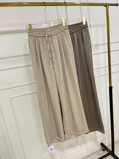 Satin Loose Drawstring Trousers